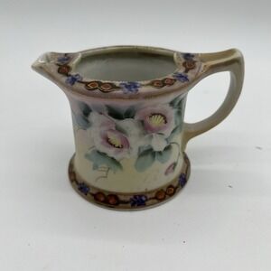 Antique Hand Painted Nippon Small Pitcher Creamer c.1890-1921 Japan Roses‎